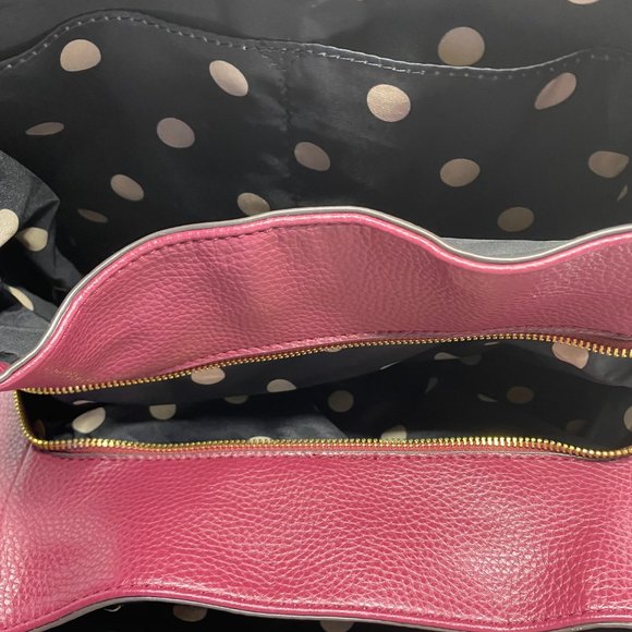 ANNE KLEIN Wine Red Faux Leather Shoulder Bag - Picture 9 of 10